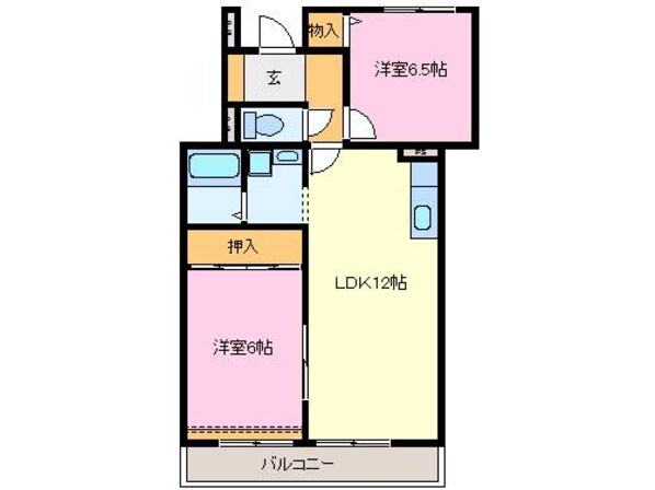 メルベーユMの物件間取画像